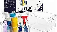ClearSpace Plastic Storage Bins – Perfect Kitchen Organization or Pantry Storage – Fridge Organizer, Pantry Organizers and Storage Bins, Cabinet Organizers