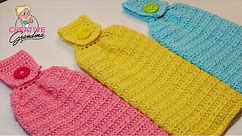 Easy Hanging Kitchen Towel - Crochet Tutorial - Lion Brand 24/7 Cotton