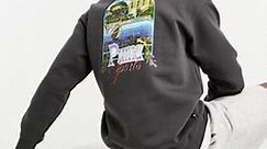 PUMA – Sweatshirt in Schwarz mit Pool-Print auf dem Rücken | ASOS