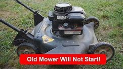 Old Lawn Mower Will Not Start