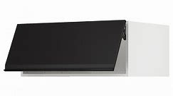 SEKTION top cabinet for fridge/freezer, white/Upplöv matt anthracite, 91x61x38 cm (36x24x15") - IKEA CA