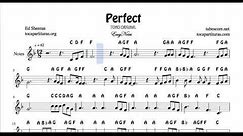 Perfect Easy Notes Sheet Music for beginners Flute Recorder Violin Oboe Treble Clef