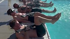 U.S. Navy SEAL, Air Force PJ & Navy SARC/SOIDC instructors take SOCOM Athlete students through a refreshing set of poolside flutter-kicks. Location: Camp Pendleton, CA; USMC Reconnaissance Training Co. Hell Day events are open to active duty U.S. military members, ROTC cadets, and civilians age 16 pursuing a career in U.S. Special Operations. #Navy #Marines #NavySEALs #Pararescue #Corpsman #ReconMarines #NeverQuit #Fitness #Military #SOCOMAthlete #fitnessmotivation #pooltraining #swimmingworkout
