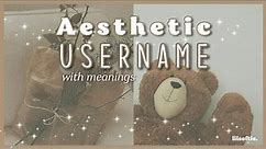 rare aesthetic usernames with meanings 2021 // aesthetic usernames 2021 (that aren't taken)