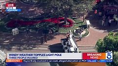 Disneyland guest hospitalized, others injured after lamp post falls due to high winds