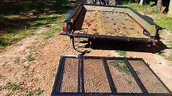 Harbor Freight "Load Handler" truck unloader adapted to a Lowes trailer. Double M Farm Homestead