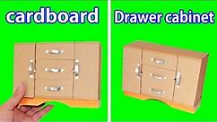Making a cardboard drawer cabinet/DIY