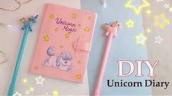 how to make unicorn diary with paper without cardboard | diy unicorn diary without gluegun #unicorn