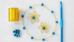 CROCHET with WIRE and BEADS TUTORIAL for Jewelry Making
