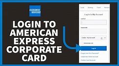 How To American Express Corporate Card Login? America Express Corporate Card Online Login