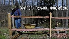 Making a split rail cedar fence with hand tools