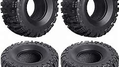 2.2 Crawler Tires with Foam Inserts fit 2.2 Beadlock Wheels, Height 5.31 inch (135mm) 4PCS Compatible with Traxxas TRX4 Axial SCX10 II III