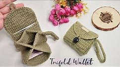How to Crochet a Trifold Wallet (with subtitles)