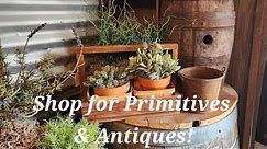 Let's Go Antiquing for Primitive Antique Farmhouse Style! House, Garden, Porch Accessories