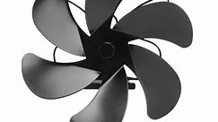 Stove Eco Fan, Heat Powered Fan 6 Blade 1400rpm Wind Speed Black  For  Furnaces
