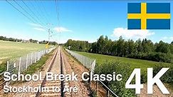 4K CABVIEW: Beautiful ride to the north of Sweden (Stockholm to Åre)