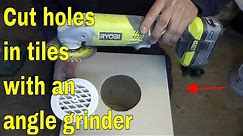 How to cut a hole in tile with an angle grinder - floor waste / toilet flange