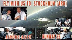 STOCKHOLM (ARN) | Exclusive cockpit views: Approach to runway 26 | Pilots + instruments + briefing
