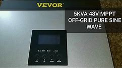 VEVOR 5KVA 48V MPPT OFF-GRID PURE SINE WAVE SOLAR INVERTER AC CHARGER SOLAR CONTROLLER