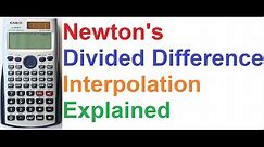 Newton Divided Difference Interpolation Explained on Casio fx-991ES Scientific Calculator