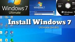 How to: Install Windows 7 Ultimate