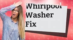 How do I fix a Whirlpool washer error?