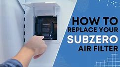 How To Replace Your SubZero Refrigerator Air Filter - DEC3650