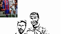Iconic Ronaldo and Messi sketch #shorts#yt#messi#leomessi#ronado#cristianoronaldo#viral#sketch