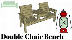 Double Chair Bench with Table Plans