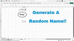 How To Make A Random Name Generator In Excel! Click A Button And Have A Random Name Generated!
