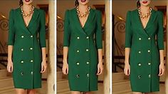 How to sew a Double Breasted Notched Collar Blazer Gown