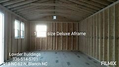 14x32 size Deluxe Aframe Cabin Shed