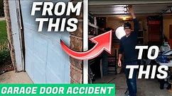 Smashed your garage door with your car? Check out this quick and easy repair!