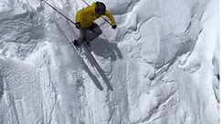 Skier Takes on Jaw-Dropping Vertical Drop