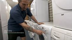Where is the model number on Whirlpool washing machine?