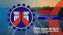 DPWH Agusan del Norte District Engineering Office Live Stream