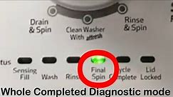 Roper Washer Complete Diagnostic test mode