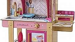 KidKraft Cook with Barbie™ Wooden Play Kitchen with Lights, Sounds, Water-Reveal Food and 30 Accessories