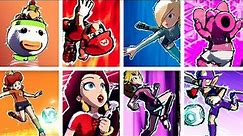 Mario Strikers Battle League - All Hyper Strikes - All Characters