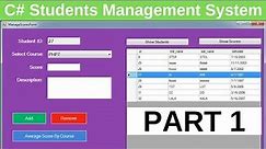 C# Tutorial for Beginners - Create a Student Management System Application | Part 1/10