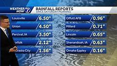 Updated rainfall totals