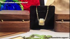 Wooden Jewelry Gift Box, Natural Walnut Necklace Gift Box - Pendant Storage Box, Handmade Small Necklace Box, Bracelet Box, Wedding Commemorative Jewelry Display Box