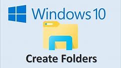 Windows 10 - Create a Folder - How to Make New File Folders on Your Laptop Computer Files & Folders