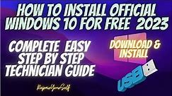 How To Install Windows 10 for Free 2023 | Install Official Windows 10 Step by Step Guide✔︎ (💯Easy)