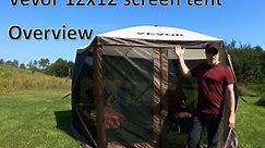 Vevor 12x12 8 person camping gazebo screen tent