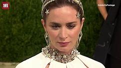 Emily Blunt is a shimmering silver goddess at the 2021 Met Gala
