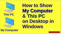 Show My Computer on Desktop in Windows Step By Step