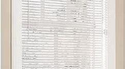 Vinyl Mini Blinds 1-Inch Cordless Room Darkening Blind for Windows - Starting at $9.97 - (Over 1,400 Add'l Custom Sizes) Vinyl Blinds, Mini Blinds, Window Blinds Cordless, White - 30" W x 64" H