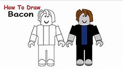 How To Draw Bacon | Step By Step Roblox Drawing