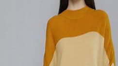 Buy HERE&NOW Women Mustard & Beige Colourblocked Pullover -  - Apparel for Women